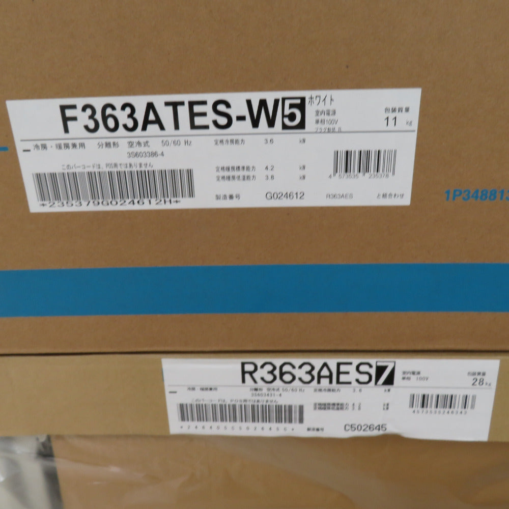 DAIKIN ダイキン ルームエアコン ホワイト 主に12畳用 Eシリーズ 単相100V 2023年モデル S363ATES-W