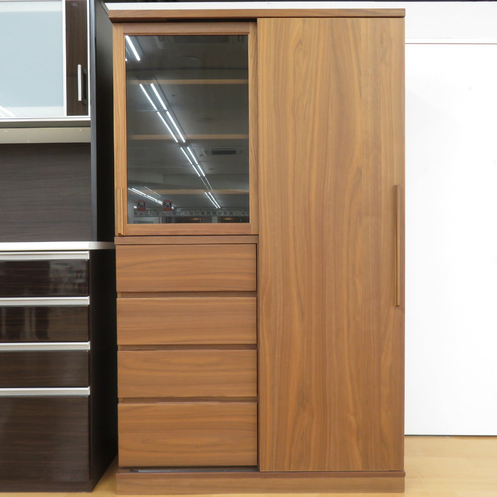 カリモク家具 キッチンボード ダイニングボード 収納棚 食器棚 ウォールナット（XR）国産 日本製 EU4170XR