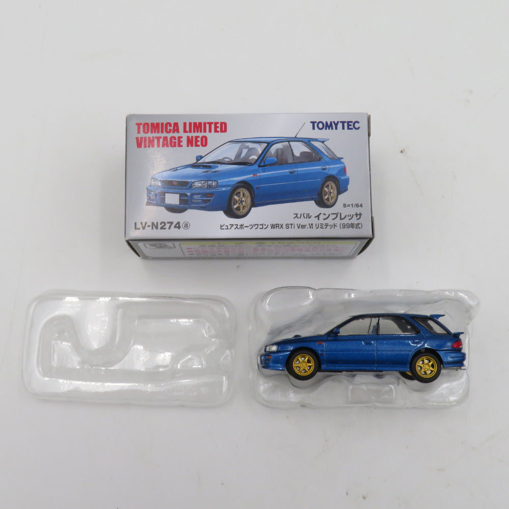 トミカリミテッドヴィンテージネオ スバル インプレッサ WRX(99年式) ブルー TOMYTEC トミーテック LV-N274 おもちゃ・玩具 美品