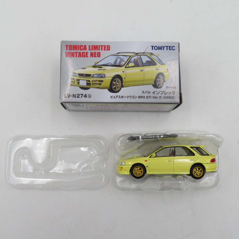 トミカリミテッドヴィンテージネオ スバル インプレッサ WRX(99年式) イエロー 未組立品 TOMYTEC トミーテック LV-N274b おもちゃ・玩具 美品