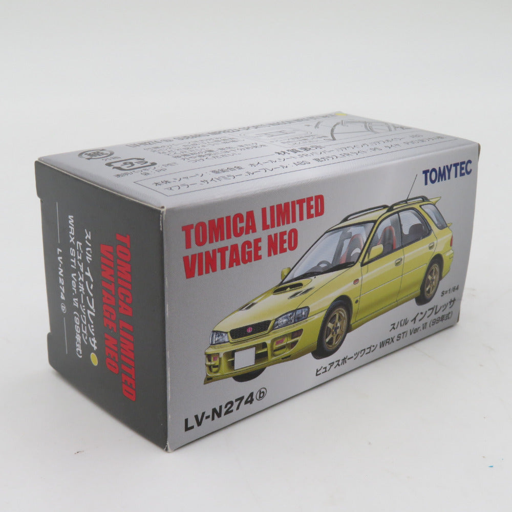 トミカリミテッドヴィンテージネオ スバル インプレッサ WRX(99年式) イエロー 未組立品 TOMYTEC トミーテック LV-N274b おもちゃ・玩具 美品