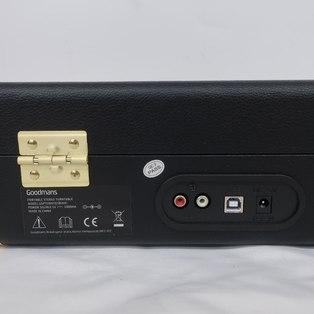 オーディオ機器 Goodmans ブリーフケース型アナログレコードプレーヤー GM-tuintable