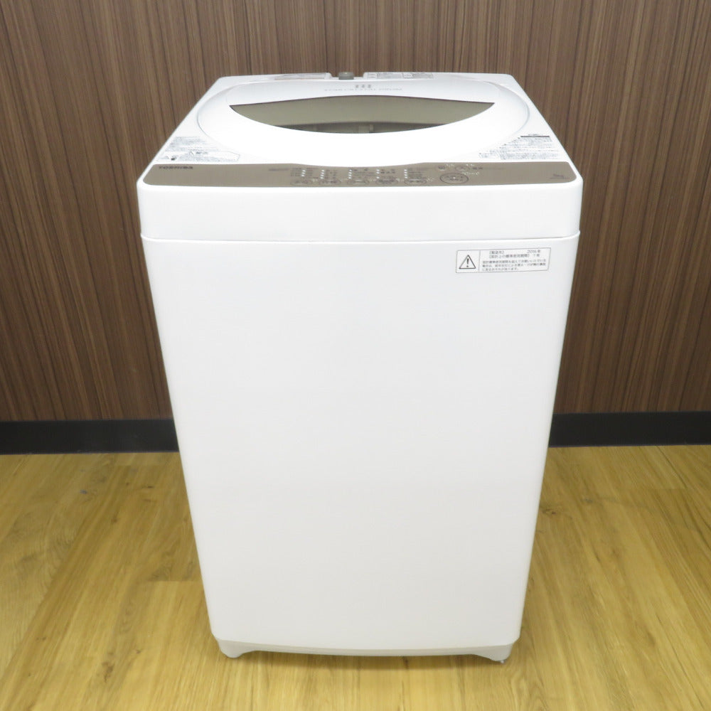 TOSHIBA 東芝 全自動電気洗濯機 AW-5G3 5.0kg 2016年製 グランホワイト 簡易乾燥機能付 一人暮らし 洗浄・除菌済み  ｜コンプオフ プラス – コンプオフプラス 公式ショップ