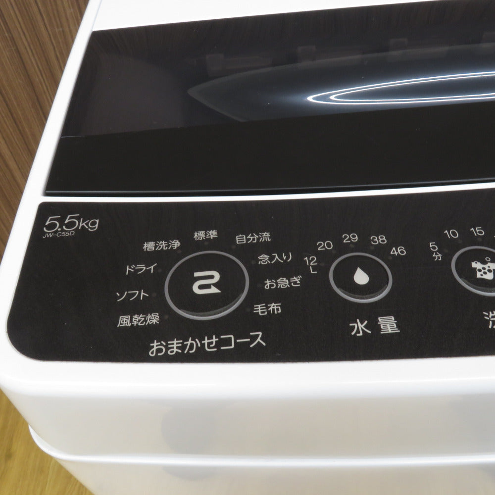 Haier ハイアール 全自動洗濯機 5.5kg JW-C55D-K 2022年製 ブラック