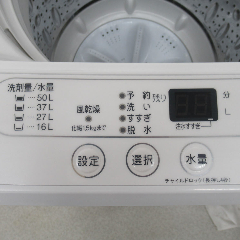 YAMADA SELECT全自動電気洗濯機 6.0Kg YWM-T60H1 2021年製 簡易乾燥 