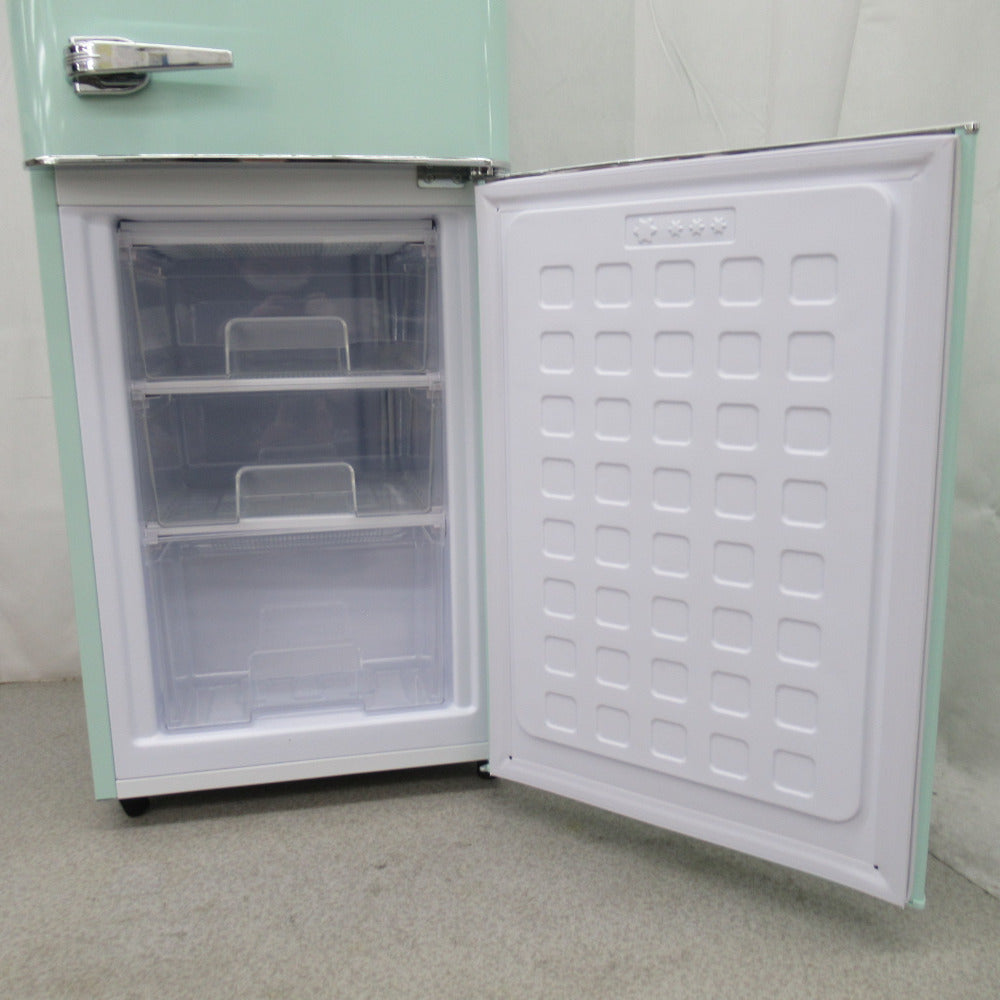 IRIS OHYAMA アイリスオーヤマ 冷蔵庫 130L レトロ PRR-142D-LG ライトグリーン 2020年製 一人暮らし 洗浄・除菌済み