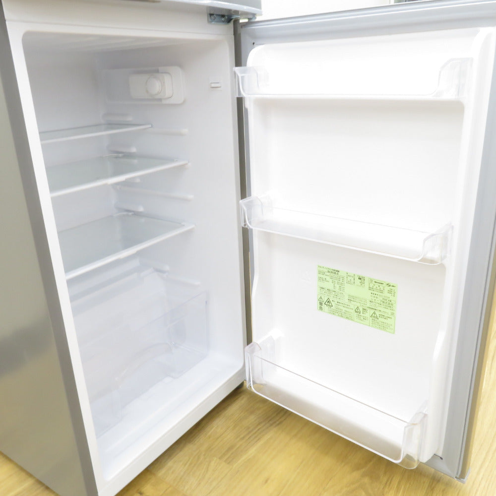SHARP シャープ 冷蔵庫 128L 2ドア SJ-H13E-S キーワードシルバー 2022年製 一人暮らし 洗浄・除菌済み
