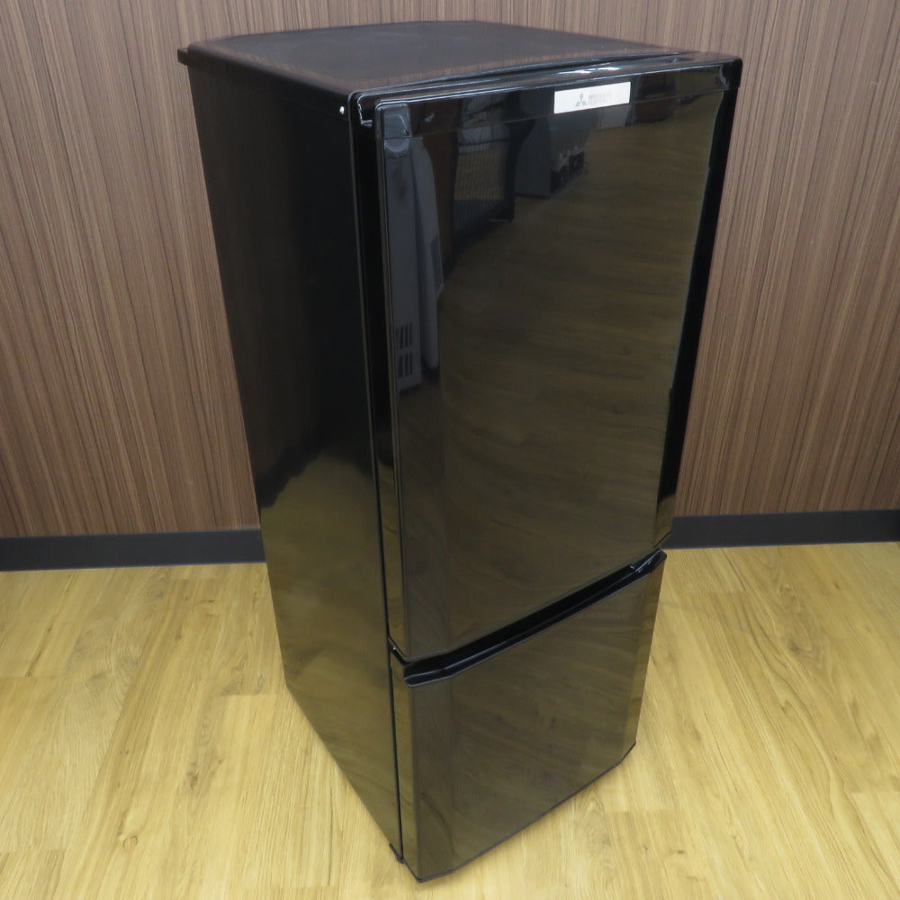 MITSUBISHI 三菱電機 ミツビシ 冷蔵庫 146L 2ドア MR-P15Z-B サファイアブラック 2016年製 一人暮らし 洗浄・除菌済み