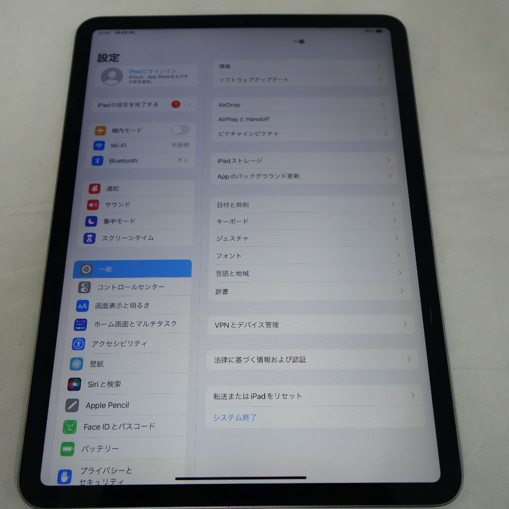 ジャンク品 iPad 11インチiPad Pro 第2世代 Wi-Fiモデル 128GB 