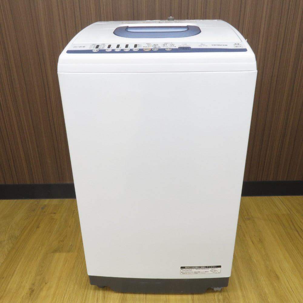 HITACHI 日立 全自動洗濯機 シャワー浸透洗浄 白い約束 ブルー 7.0kg 