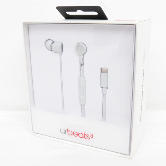 Beats by Dr. Dre (ビーツ バイ ドクター・ドレー) urBeats3 Lightning Wiredイヤフォン Lightningコネクタ マットシルバー MR2F2PA/A 美品