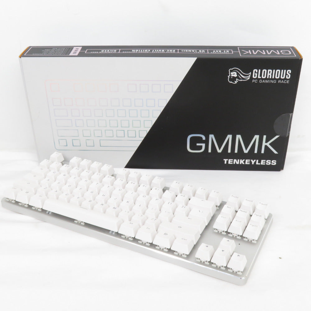 GLORIOUS (グロリアス) ゲーミングキーボード GMMK TKL White 英語配列87キー テンキーレス 茶軸 有線接続 GLO-GMMK-TKL-BRN-W