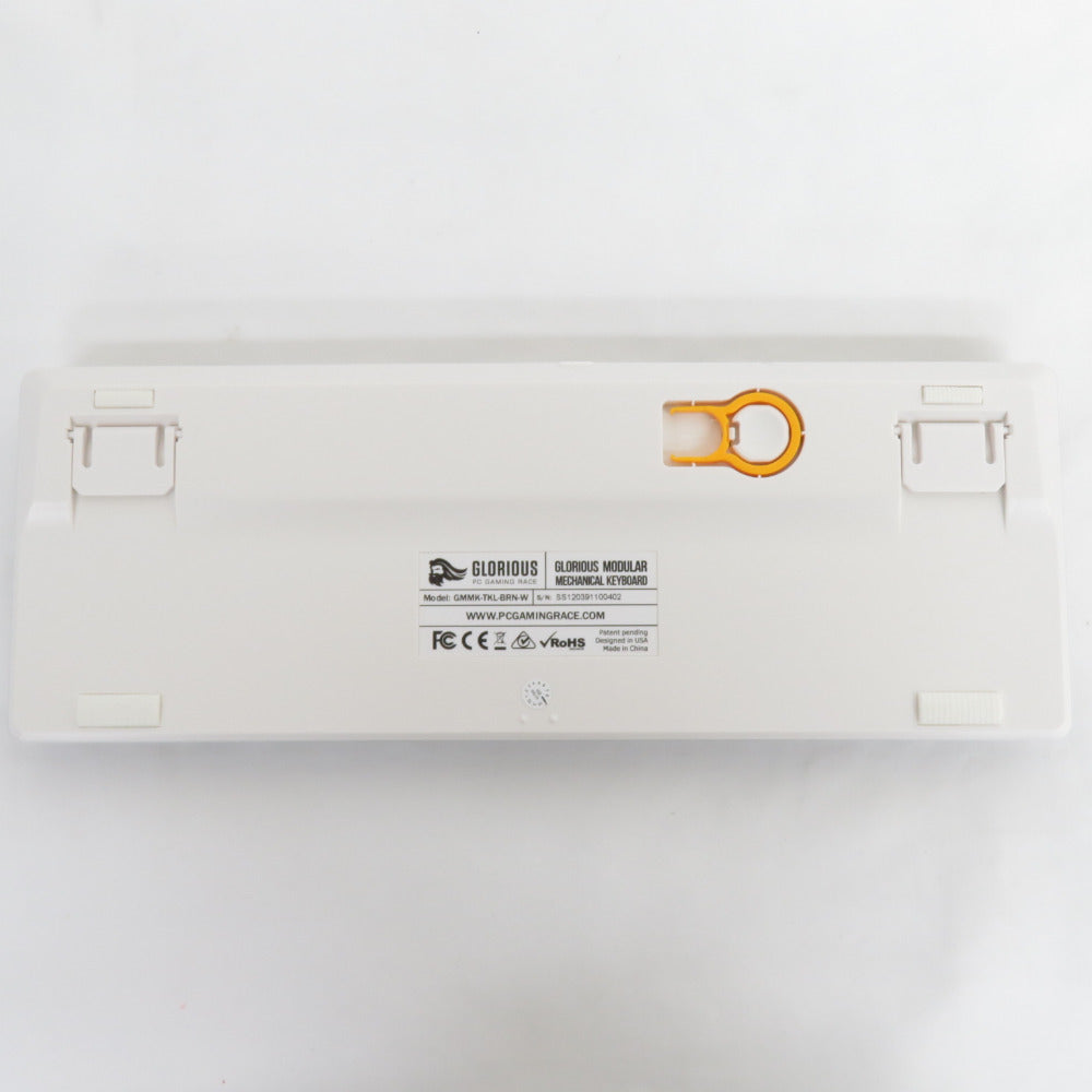 GLORIOUS (グロリアス) ゲーミングキーボード GMMK TKL White 英語配列87キー テンキーレス 茶軸 有線接続 GLO-GMMK-TKL-BRN-W