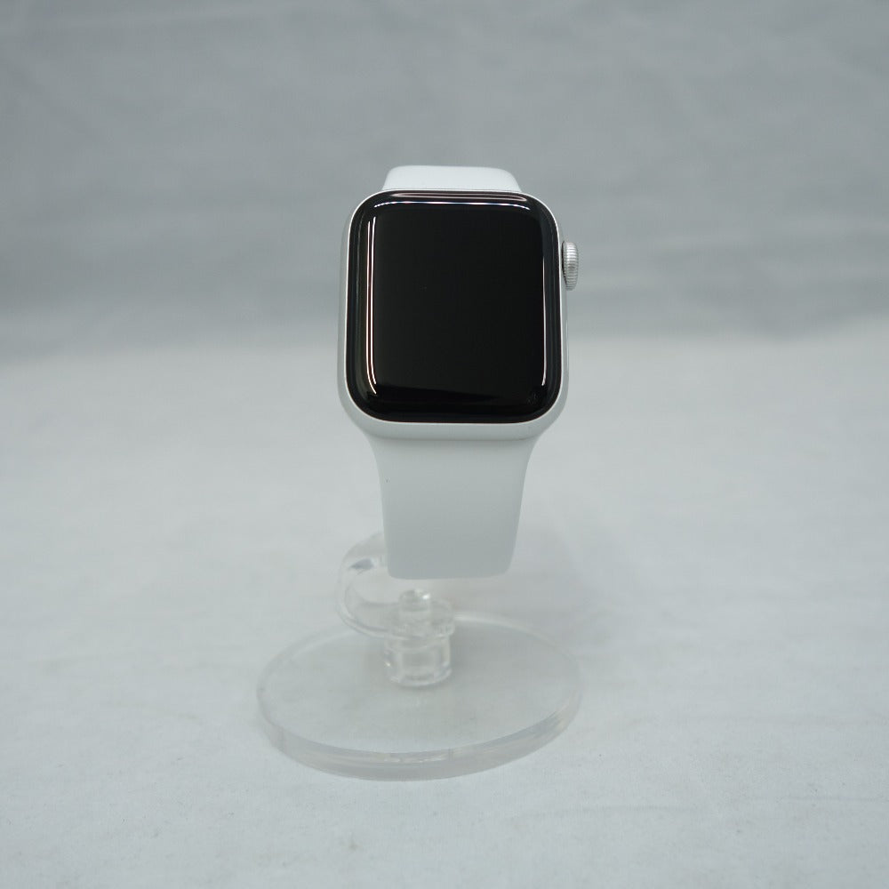 アップル Apple Watch SE GPSモデル 40mmシルバーアルミニウムケースとアビスブルースポーツバンド シルバーアルミニウム MKNY3J A 磁気充電-USB-Cケーブル同梱