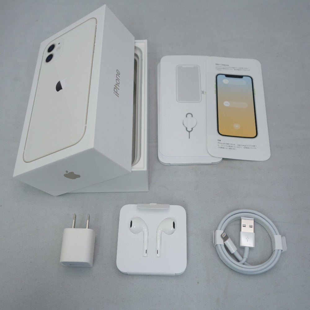 [au版] Apple iPhone 11 (アイフォン イレブン)64GB ホワイト 利用制限〇 SIMロックあり MWLU2J/A