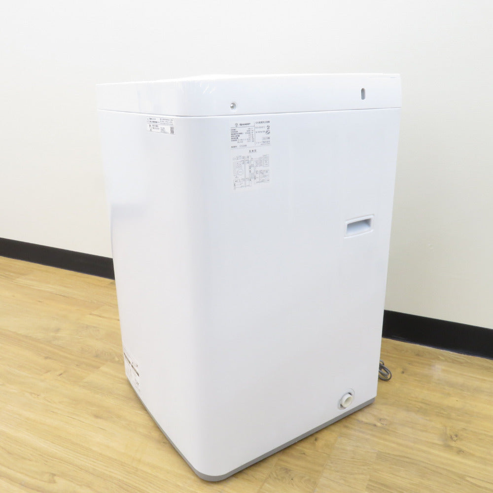 SHARP シャープ 全自動洗濯機 4.5Kg ES-GE4E-C 2021年製 ベージュ 簡易 