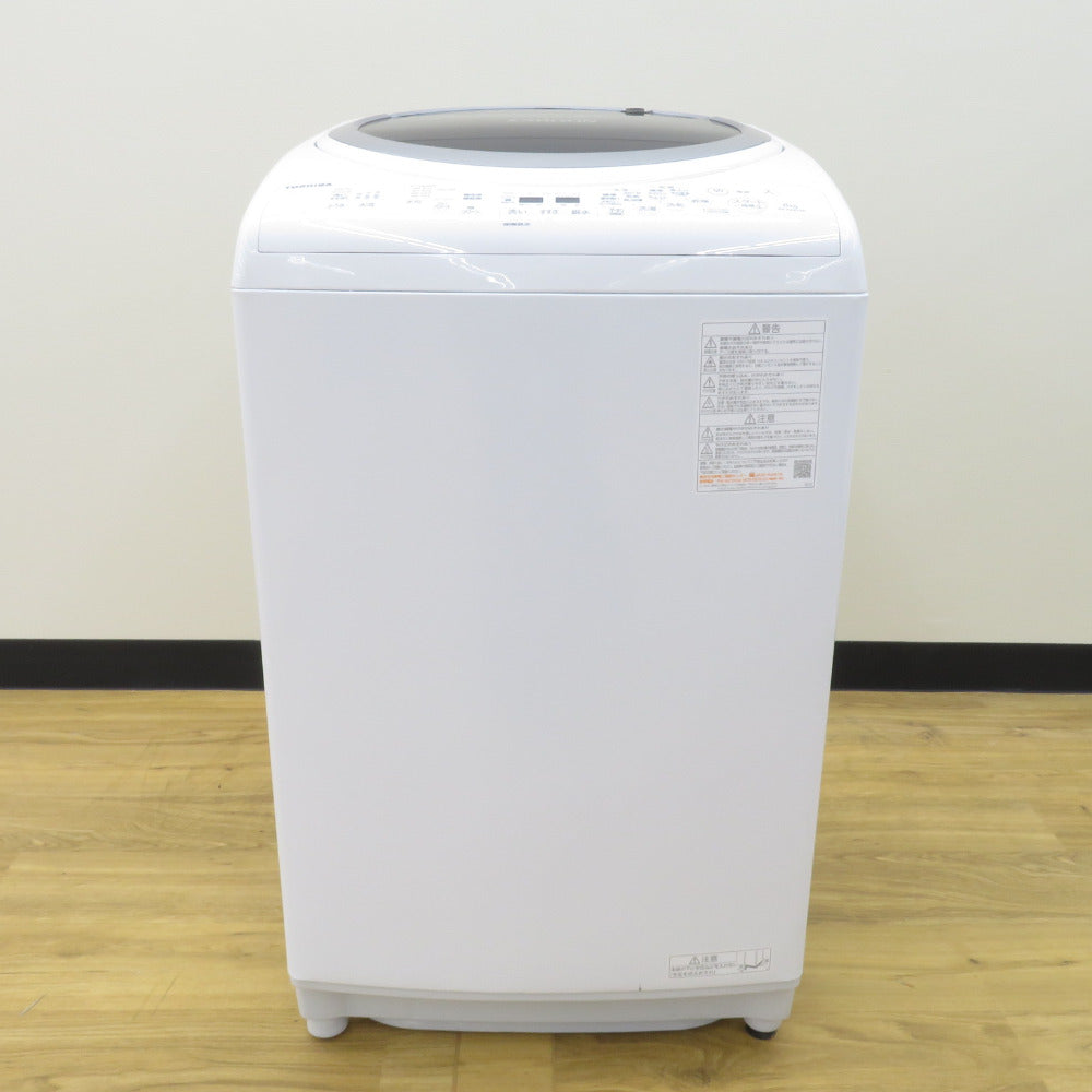 TOSHIBA ZABOON 全自動洗濯機 8.0kg AW-8VM1 2021年製 グランホワイト 