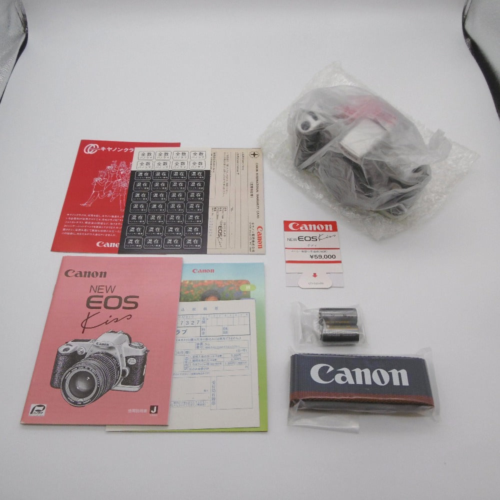 CANON (キャノン) アナログカメラ Canon キヤノン フィルムカメラ New EOS Kiss W ZOOM LENS KIT 28〜200mm ボディ レンズ セット ジャンク