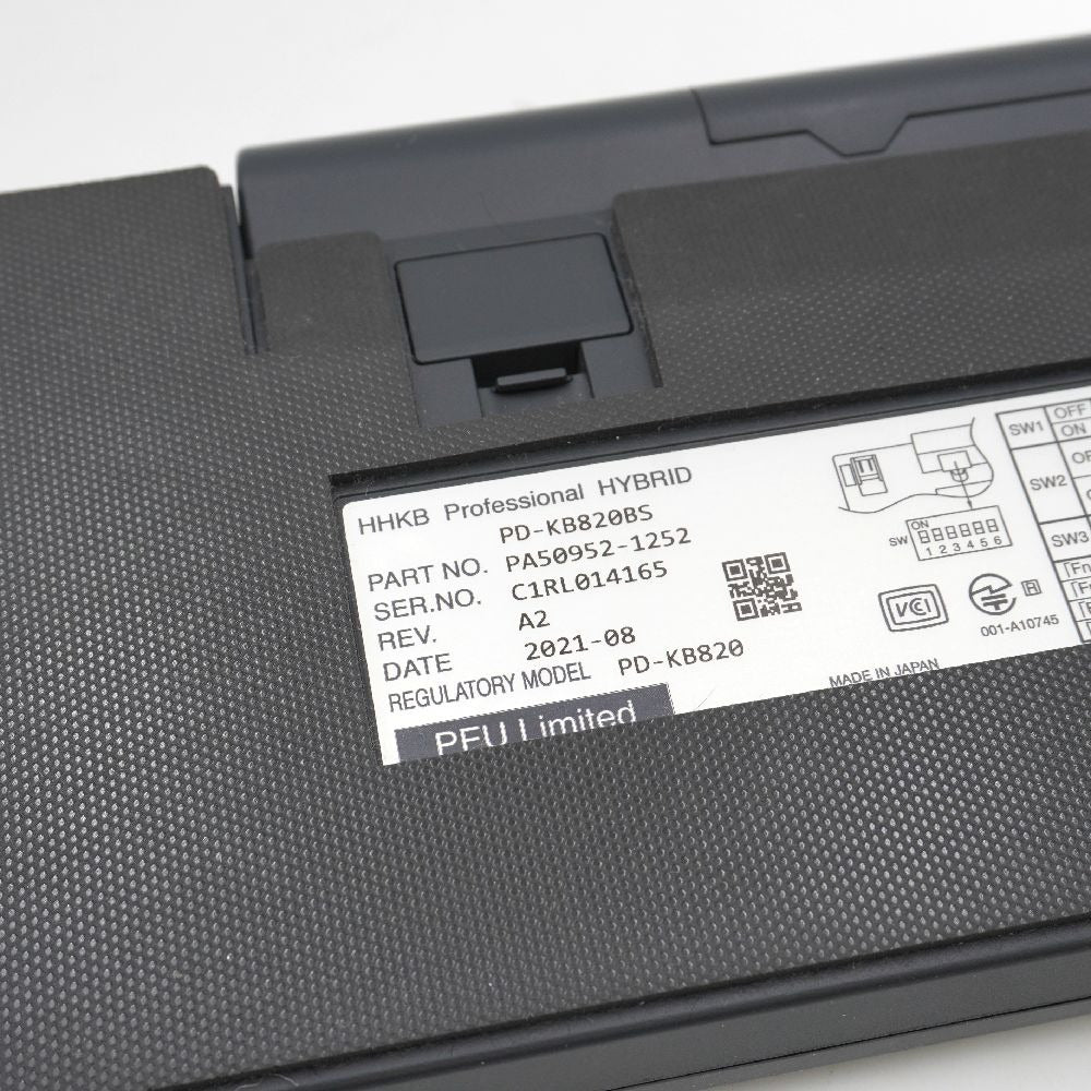 PFU ピーエフユー PC周辺機器 HHKB Professional HYBRID Type-S 日本語配列／墨 Happy Hacking Keyboard PD-KB820BS 美品