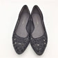 ANTEPRIMA (アンテプリマ) 靴その他 ANTEPRIMA 小花モチーフ フラットシューズ メッシュ ブラック 22.5cm 長さ24.5cm 美品