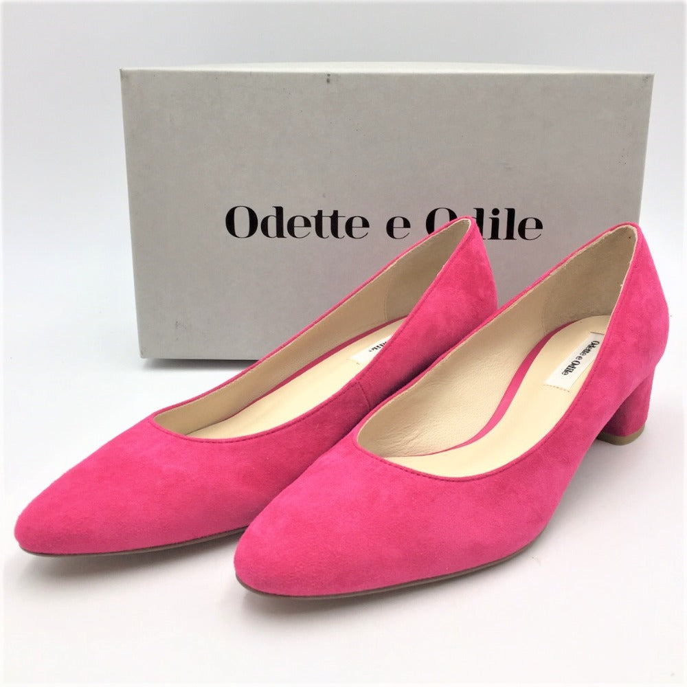 Odette e Odile (オデット エ オディール) パンプス Odette e Odile スエードパンプス ピンク 23.0cm 51456 長さ25cm 美品