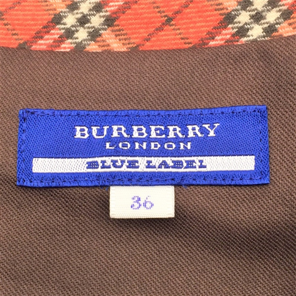 BURBERRY BLUE LABEL (バーバリーブルーレーベル) ミニスカート BURBERRY BLUE LABEL ミニスカート 36 オレンジ E1S32-240-80 美品