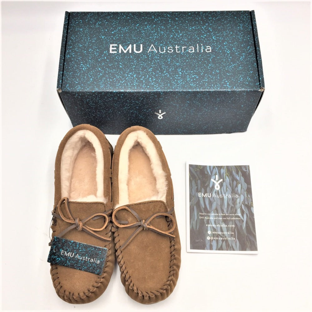 EMU Australia (エミュ オーストラリア) 靴その他 EMU Australia シープスキン スエードモカシン アミティ AMITY W10555 US8 25.0cm 長さ26cm 未使用品