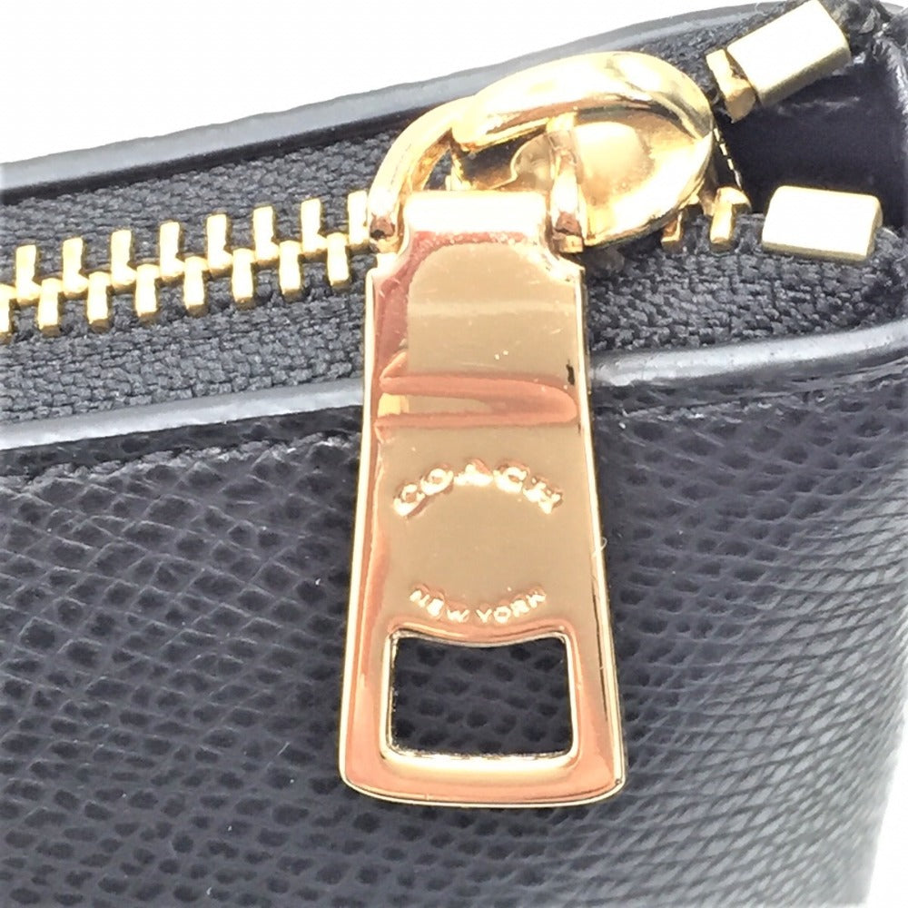 COACH (コーチ) トートバッグ COACH ラグジュアリークロスグレーンレザー チェーンショルダートートバッグ　ブラック　F37201 美品