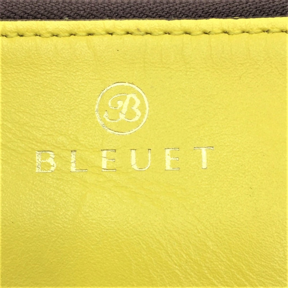 ショルダーバッグ BLEUET ブルエ アクセサリーポーチ レザーショルダーバッグ イエロー SBG-0339 美品