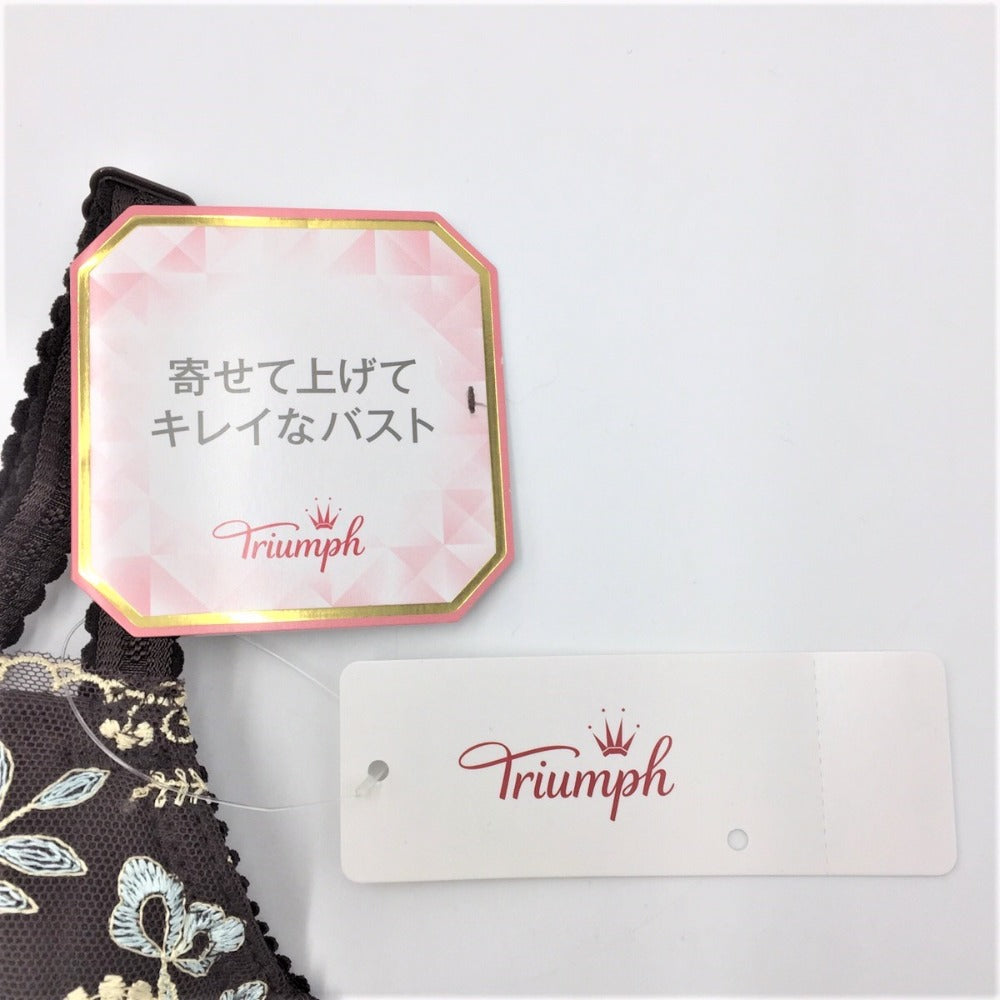 Triumph (トリンプ) その他ファッション雑貨 Trinmph トリンプ プレミアムデザイン 0049 寄せて上げてキレイなバスト M001 ブラ＆ショーツ D70/M ブラウン 未使用品