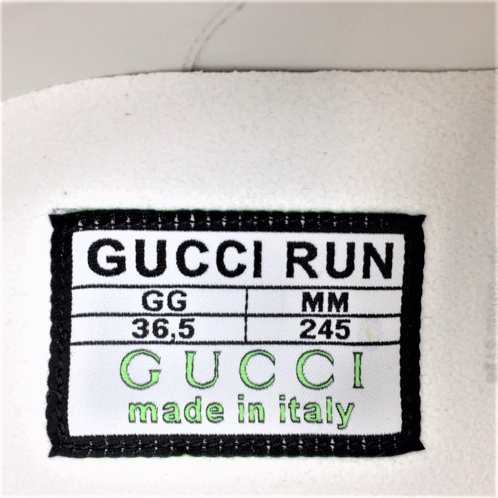 GUCCI (グッチ) スニーカー GUCCI RUN Gucci Lovelight レザースニーカー 36.5 23.5cm 734904  UHH20 9014 長さ27.5cm 未使用品