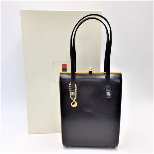 KANEMATSU (銀座かねまつ) ハンドバッグ GINZA Kanematsu フォーマルハンドバッグ ブラック 縦型タイプ 美品
