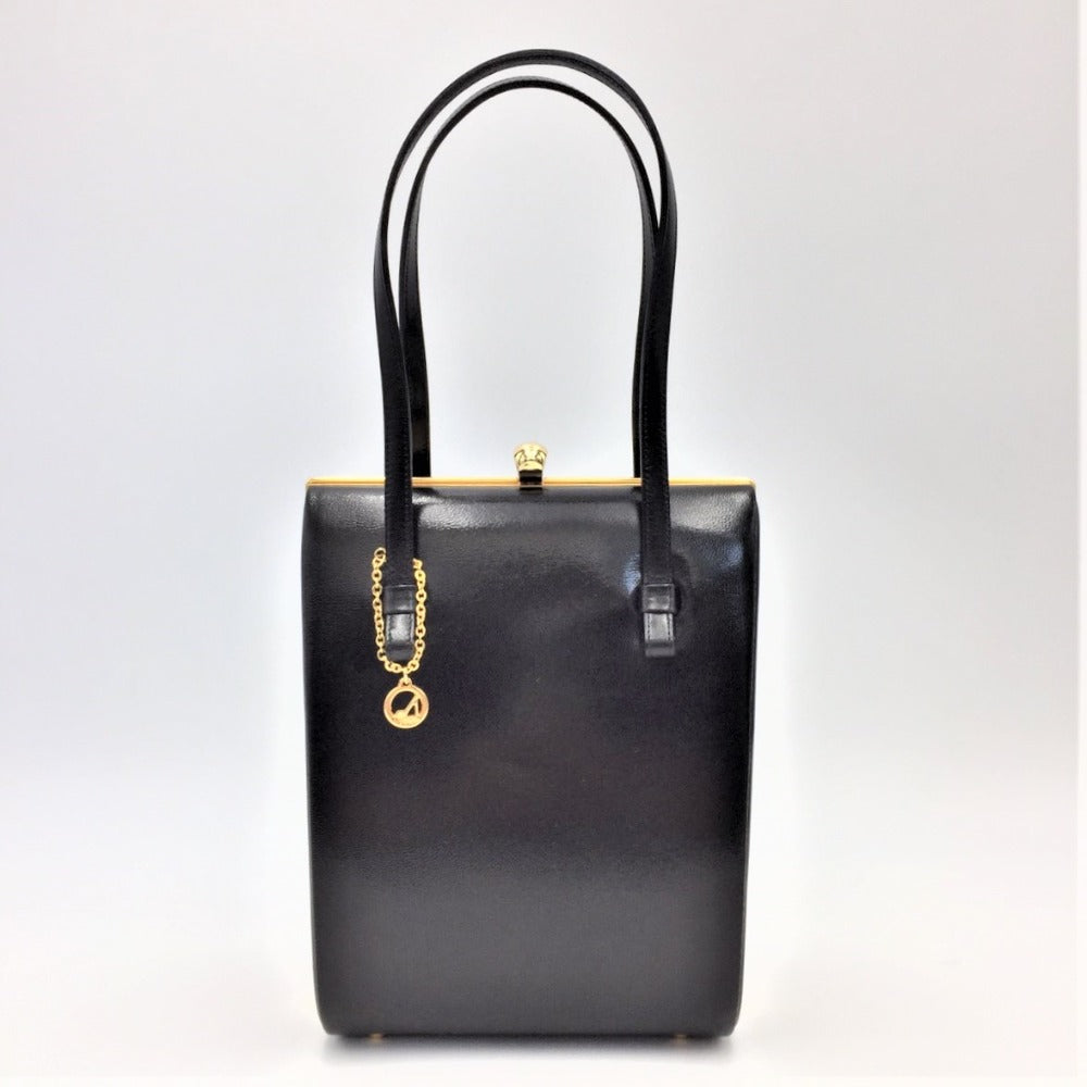 KANEMATSU (銀座かねまつ) ハンドバッグ GINZA Kanematsu フォーマルハンドバッグ ブラック 縦型タイプ 美品