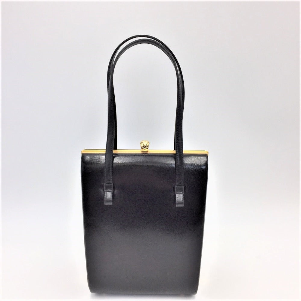 KANEMATSU (銀座かねまつ) ハンドバッグ GINZA Kanematsu フォーマルハンドバッグ ブラック 縦型タイプ 美品