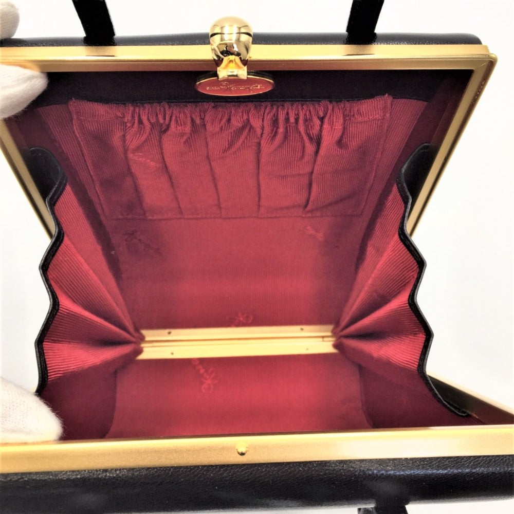 KANEMATSU (銀座かねまつ) ハンドバッグ GINZA Kanematsu フォーマルハンドバッグ ブラック 縦型タイプ 美品