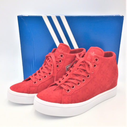 adidas (アディダス) スニーカー adidas COURTVANTAGE HEEL TREFOIL コートバンテージ インヒールタイプ レッド GC4152 24.5cm 長さ26cm 未使用品