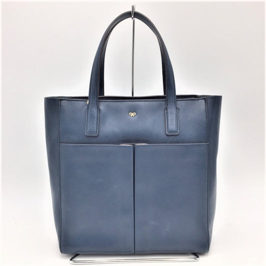 Anya Hindmarch (アニヤ・ハインドマーチ) トートバッグ ANYA HINNDMARCH Nevis Mini ネイビス ミニ トートバッグ ネイビー