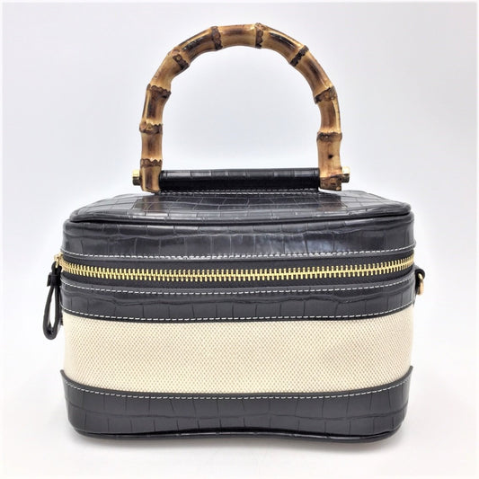 kakatoo (カカトゥ) ハンドバッグ バンブーハンドル2wayバニティバッグ ブラック 美品