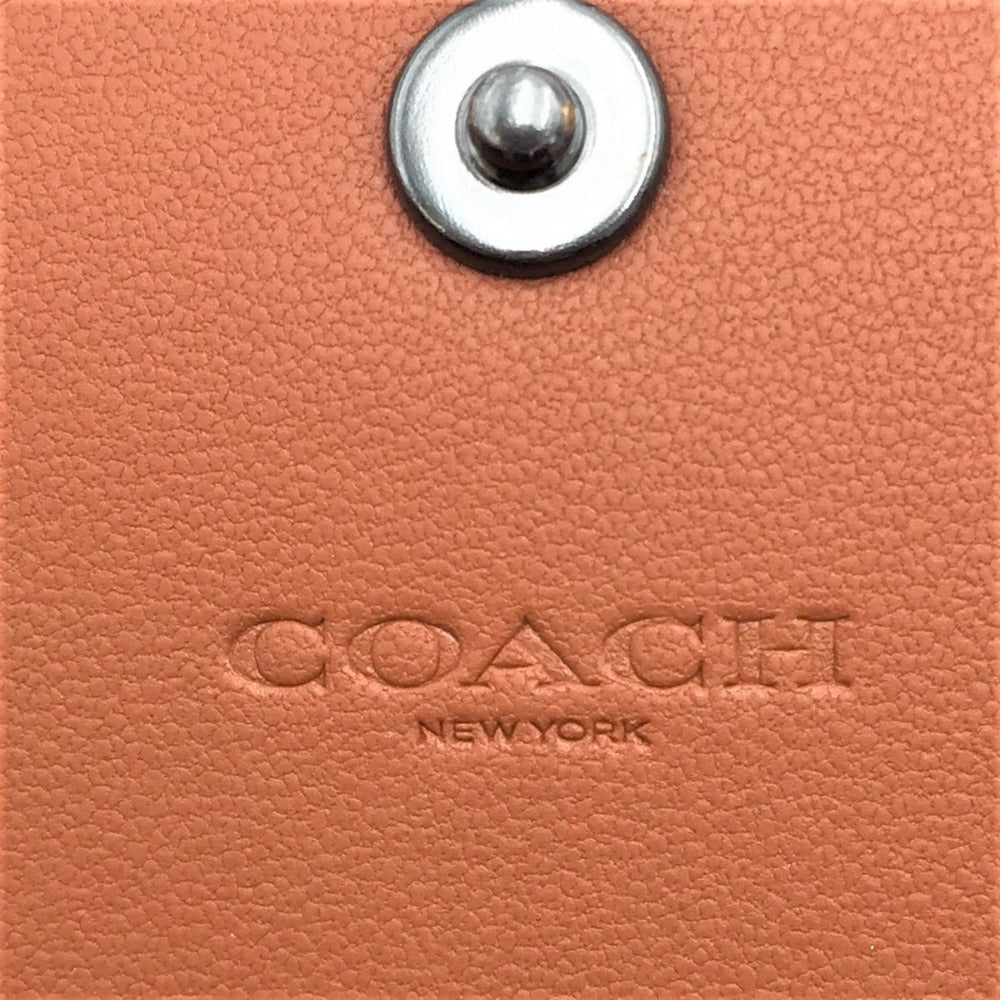 COACH (コーチ) 長財布 COACH ウィンソフトウォレット カラーブロック バイカラー フラックスマルチ C2622 美品