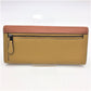 COACH (コーチ) 長財布 COACH ウィンソフトウォレット カラーブロック バイカラー フラックスマルチ C2622 美品