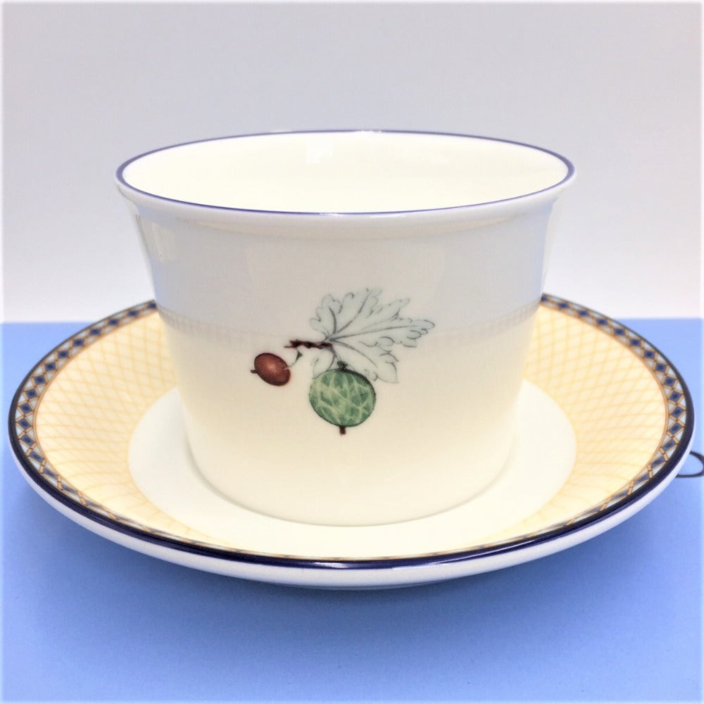 WEDGWOOD (ウエッジウッド) 食器 WEDGWOOD フルーツシンフォニー(デルフィ) カップ＆ソーサー 2客セット バターミルク 廃盤品  未使用品