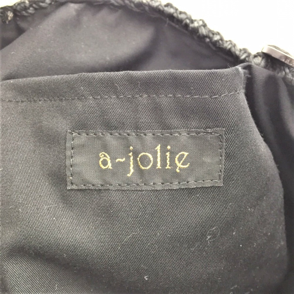a-jolie アジョリー トートバッグ スマイルカゴバッグ　ブラック　SI-1803 美品