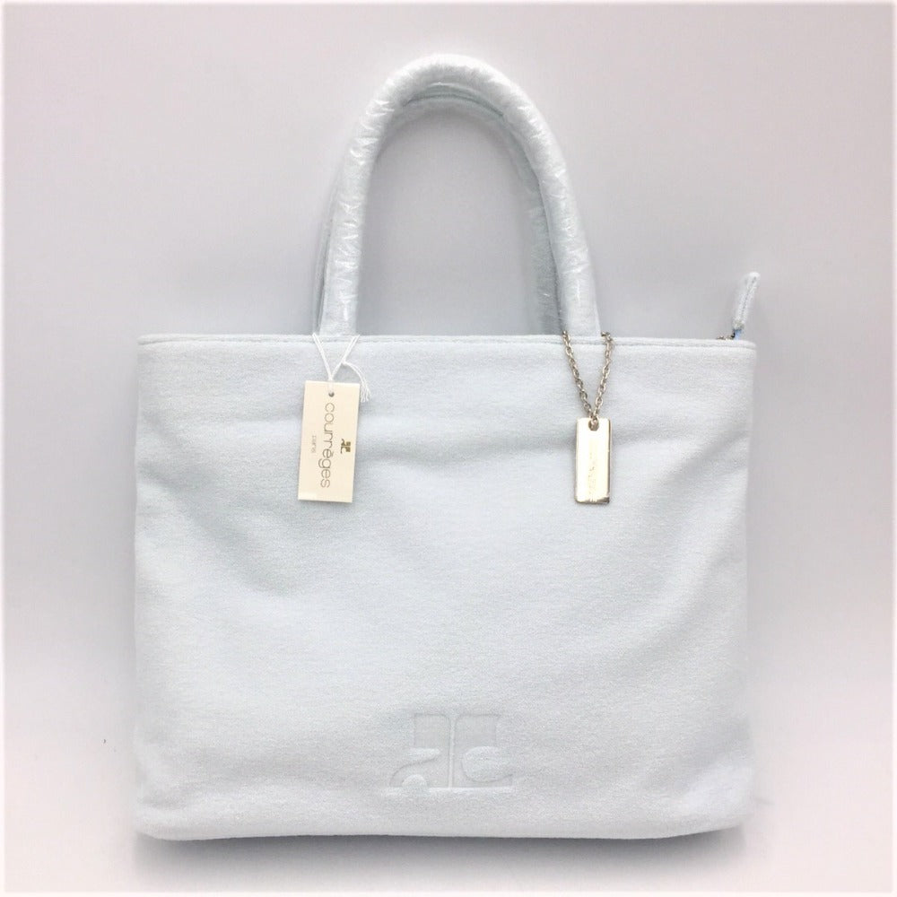 courreges (クレージュ) トートバッグ courreges　クレージュ　トートバッグ　ライトブルー　パイル 未使用品