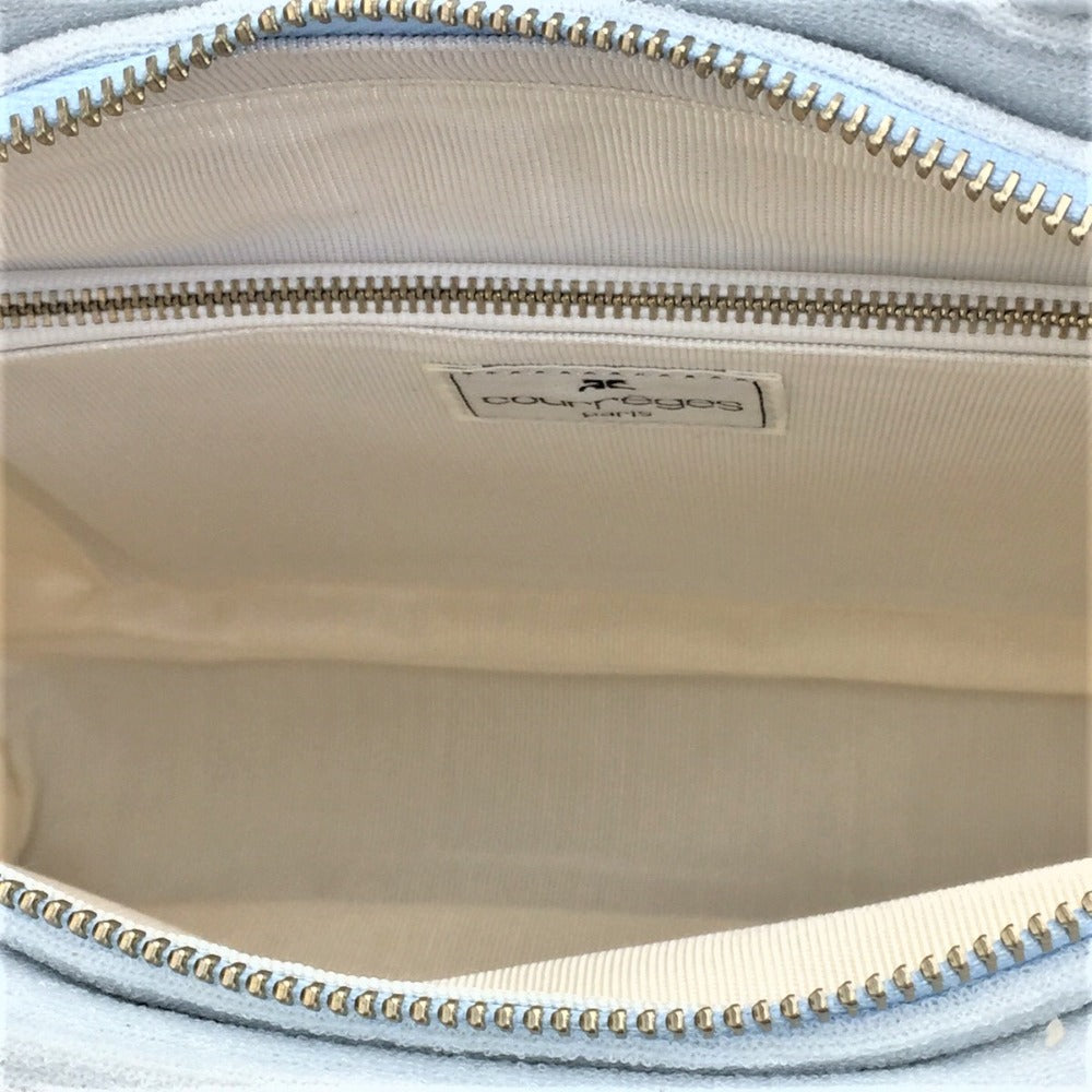 courreges (クレージュ) トートバッグ courreges　クレージュ　トートバッグ　ライトブルー　パイル 未使用品