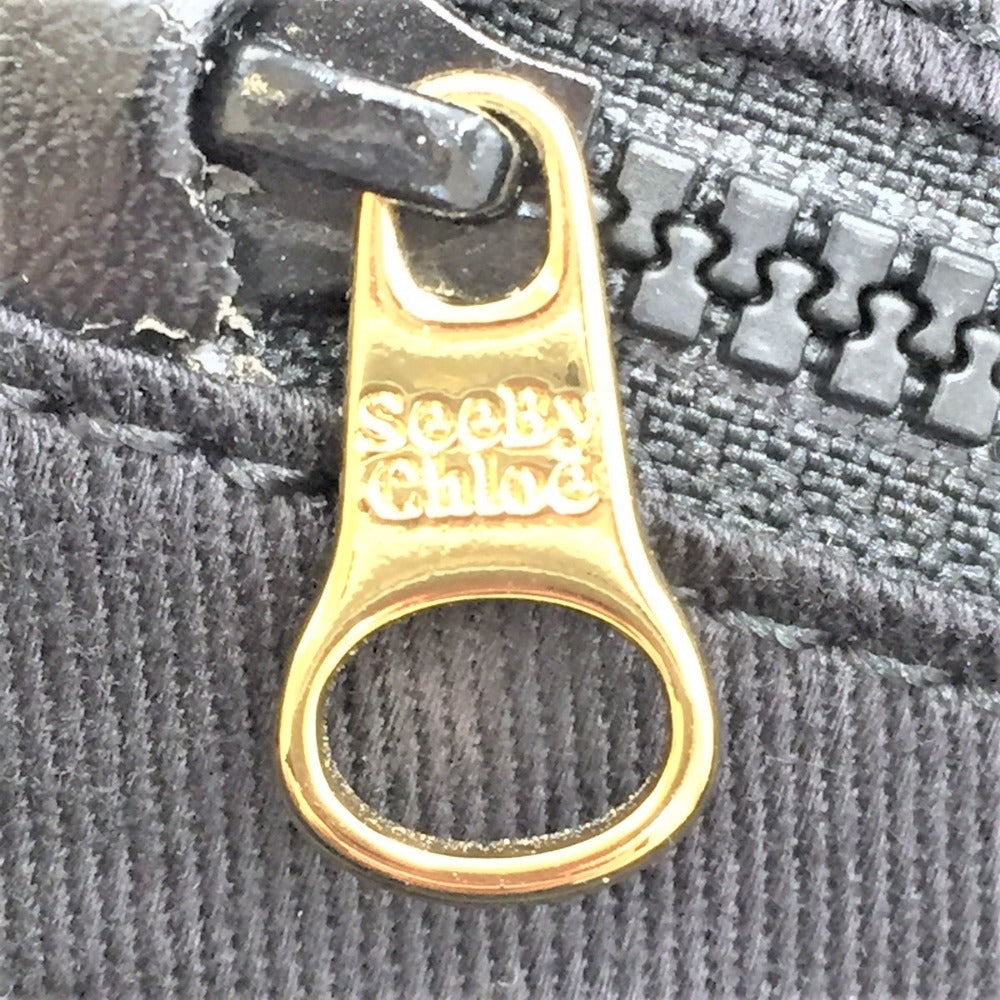 SEE BY CHLOE (シーバイクロエ) トートバッグ SeeByChloe　ジョイライダー ナイロントートバッグ　ブラック　スターチャーム付き