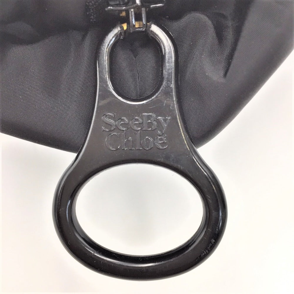 SEE BY CHLOE (シーバイクロエ) トートバッグ SeeByChloe　ジョイライダー ナイロントートバッグ　ブラック　スターチャーム付き
