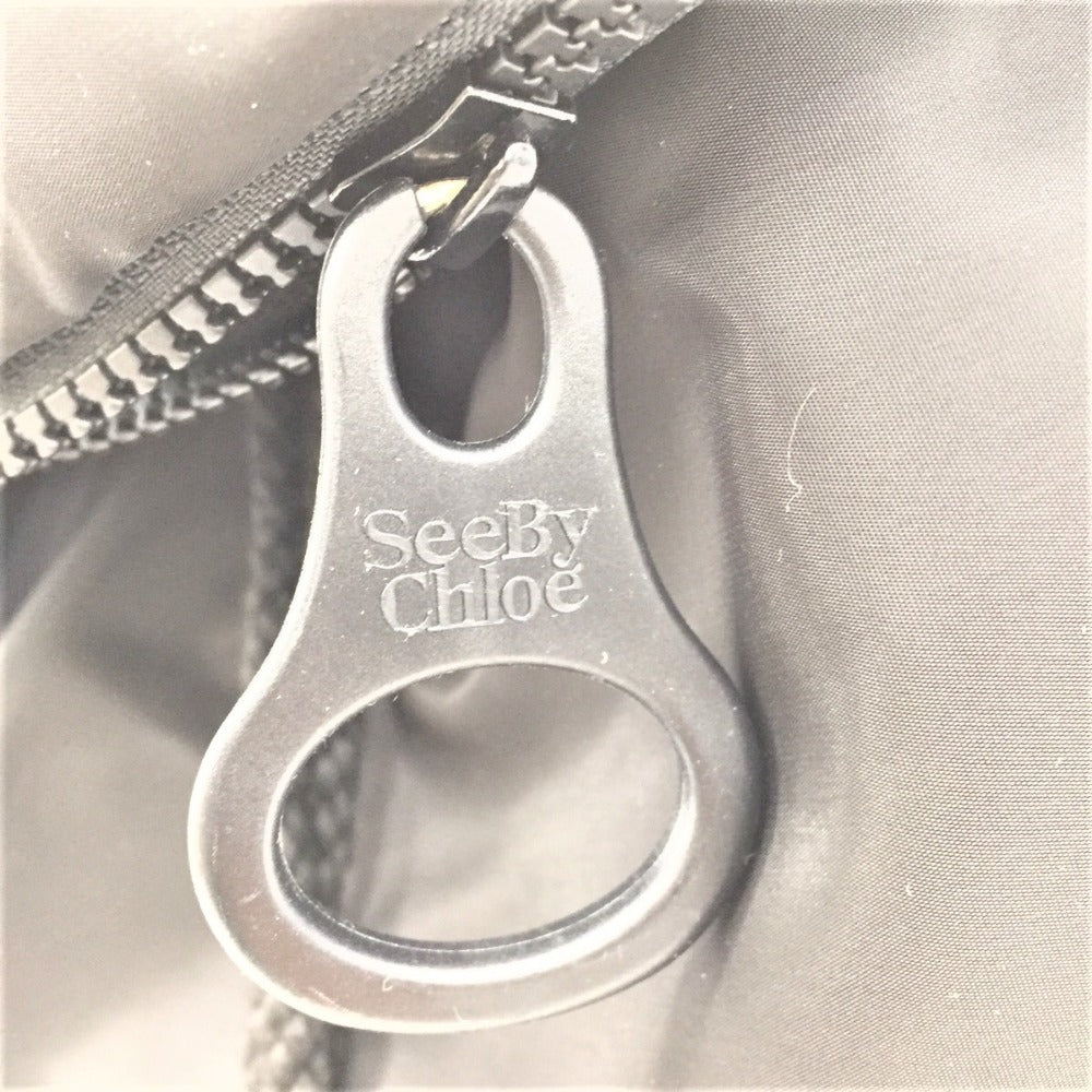 SEE BY CHLOE (シーバイクロエ) リュック・デイパック SeeByChloe　ジョイライダー ナイロンバッグパック　リュック　ブラック　スターチャーム付き 美品
