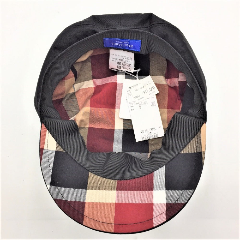 BLUE LABEL CRESTBRIDGE ブルーレーベルクレストブリッジ 帽子 キャスケット ブラック 57cm 55503-120-09 未使用品