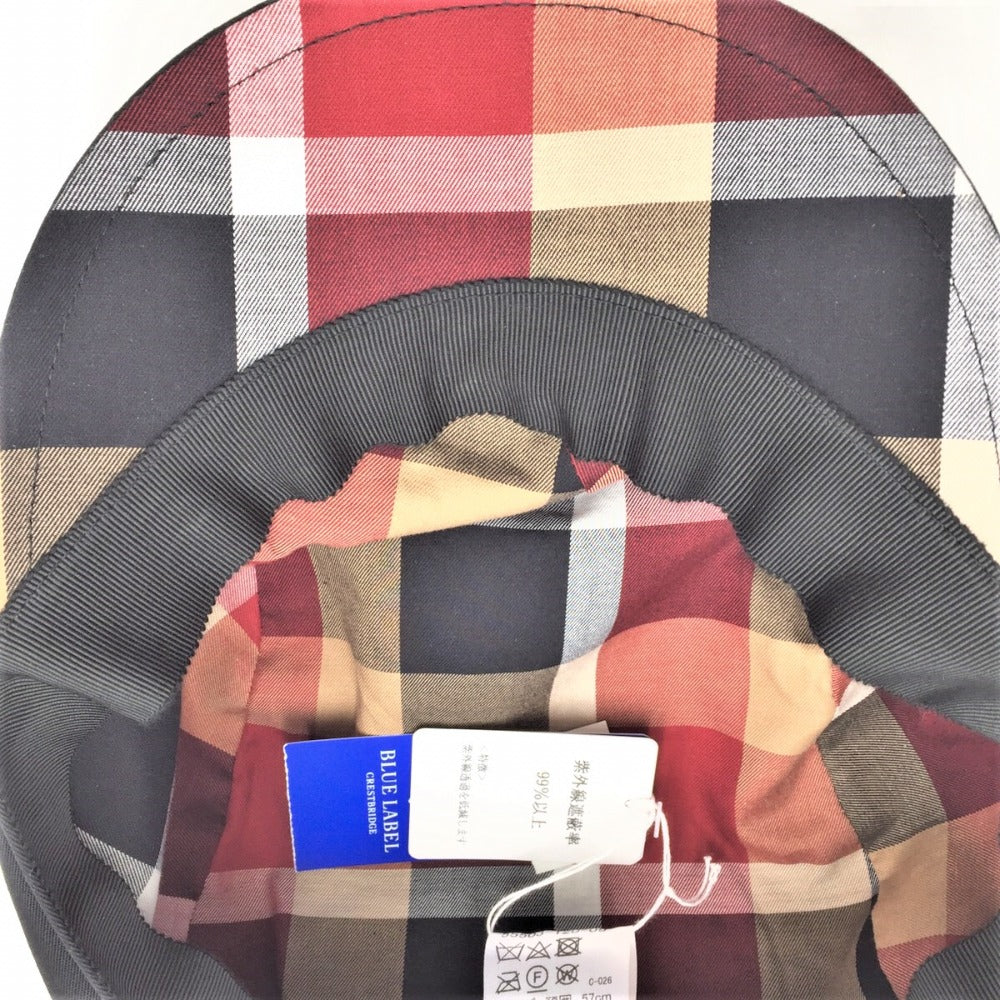 BLUE LABEL CRESTBRIDGE ブルーレーベルクレストブリッジ 帽子 キャスケット ブラック 57cm 55503-120-09 未使用品