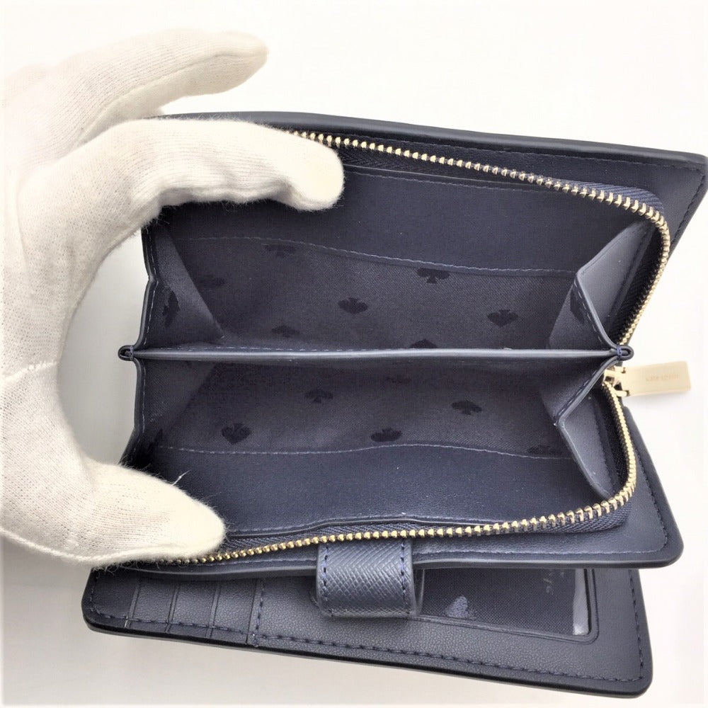 Kate Spade (ケイトスペード) 二つ折り財布 kate spade 二つ折り財布 クリームマルチ ステイシーダンシングチェリーズプリント K6864 美品